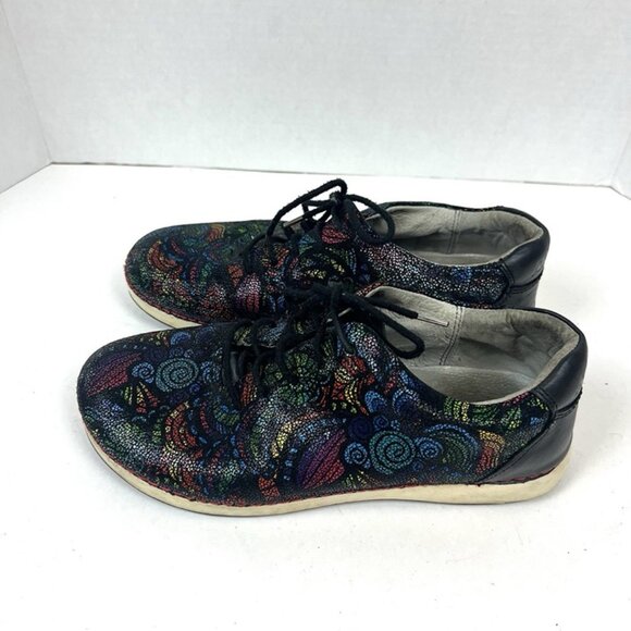 Women’s Alegria Essence Stained Glass Casual Leather Sneakers 38 US 7.5 Comfy - Picture 2 of 10